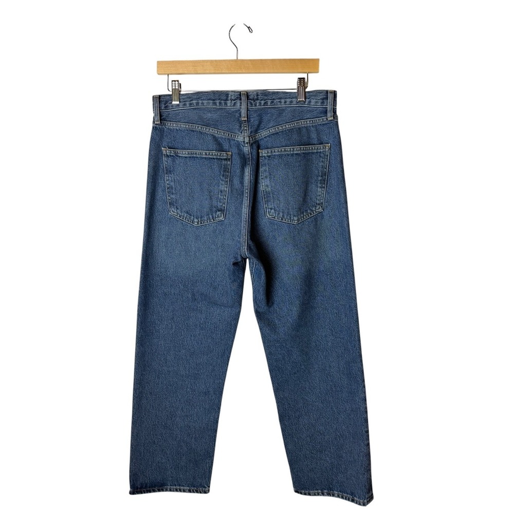 Agolde 90s Crop Jeans Women 28 Blue NWOT Button Fly High Rise Straight Leg Denim - Picture 3 of 10